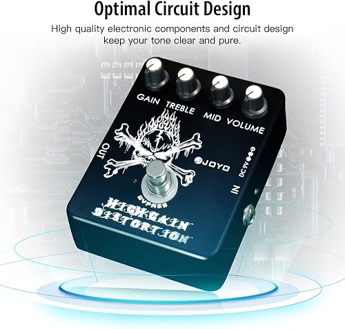 Miniatura 3 de JOYO Pedal de distorsión de alta ganancia de ACDC Crunch a metal pesado con ecualizador de rango completo para efecto de guitarra eléctrica,