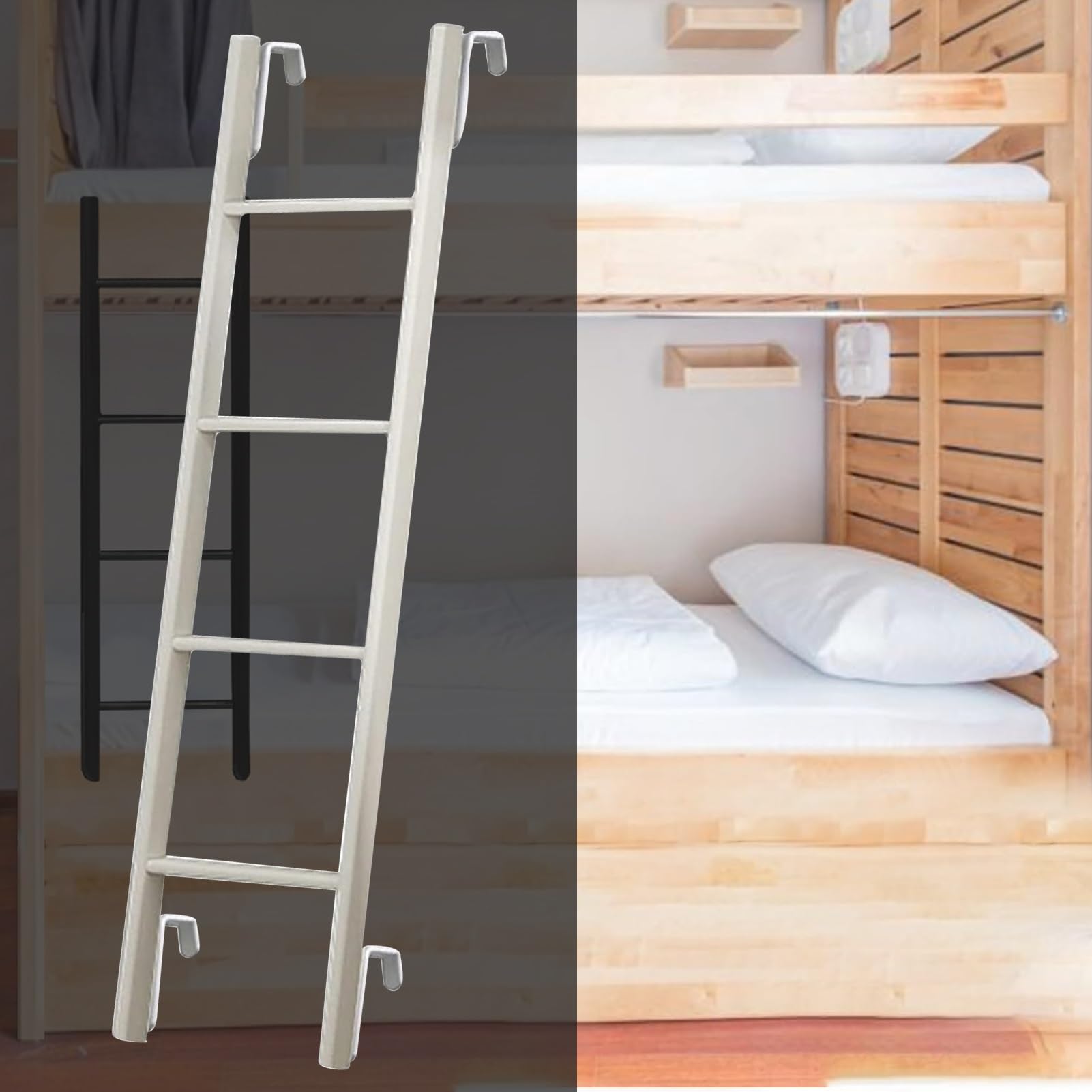 Escalera ajustable para litera de RV y hogar, modelo multiusos de 4 a 5 escalones