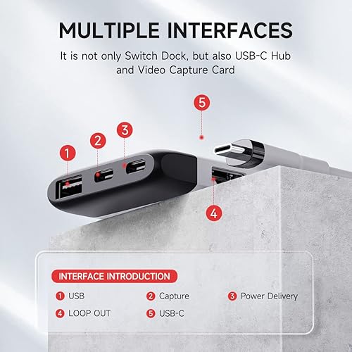 Miniatura 2 de Hagibis Switch - Tarjeta de captura de video portátil para Nintendo SwitchiPhone 16 15 Pro Max, transmisión en vivo, juegos, USB 3.0, 1080P, 60Hz,