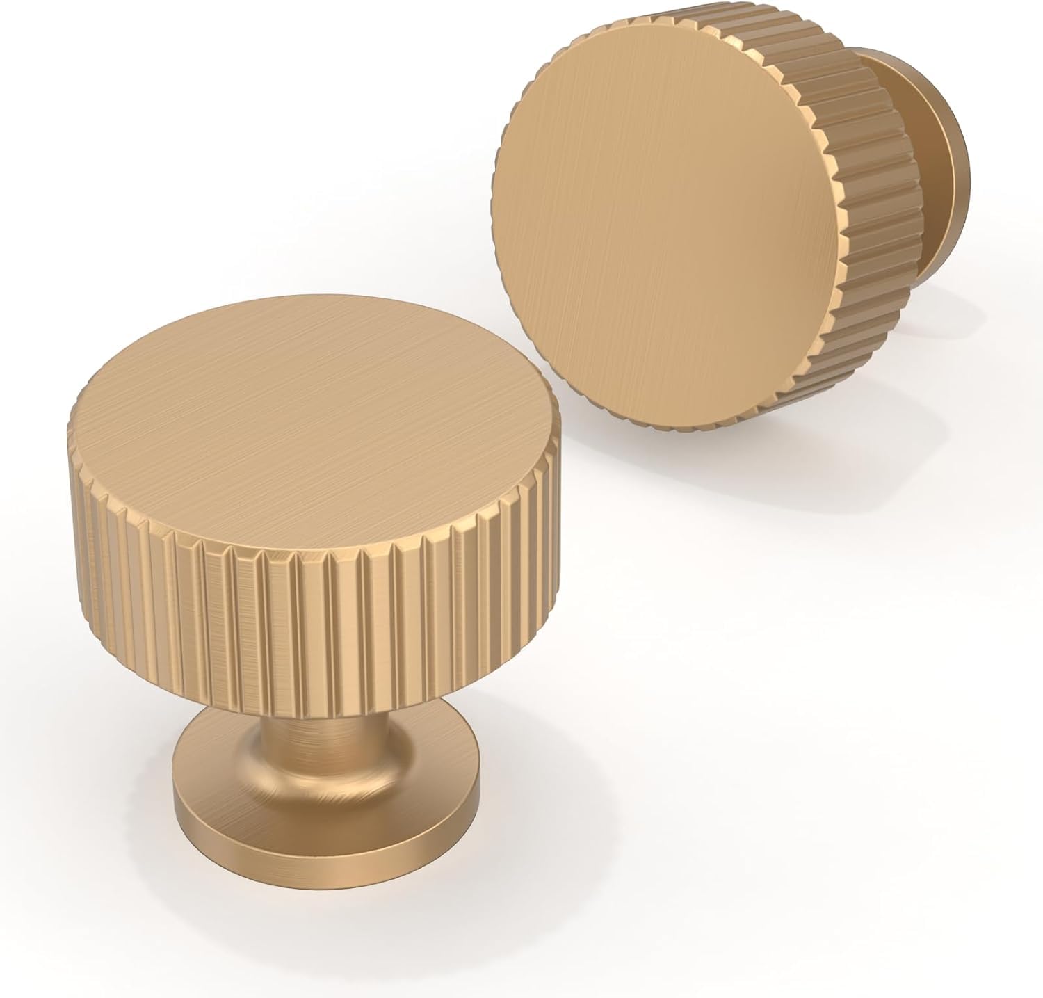 Asimerdeco 10 Pack Champagne Bronze Cabinet Knobs 28mm Round Kitchen Solid Zinc Alloy Drawer Knobs