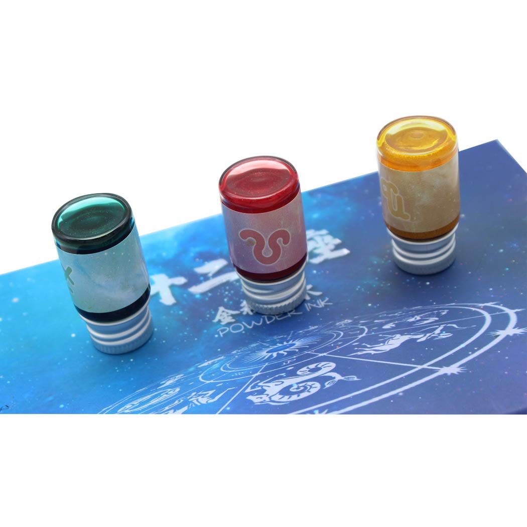 SIPLIV Glazen dip pen set inkt 12 kalligrafie pen fles gift set 12 kleuren