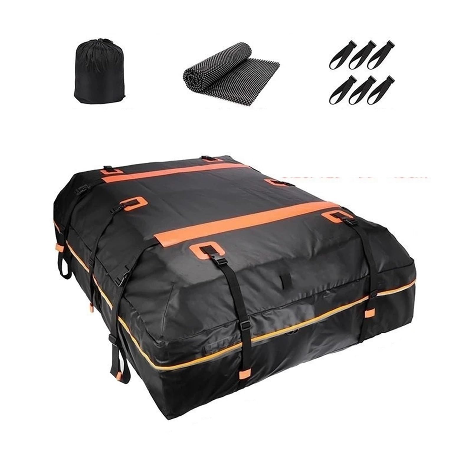 torba dachowa Zewnętrzny wodoodporny bagażnik do samochodu Torba dachowa do samochodu Przenośny i składany schowek na dach samochodu Box SUV Torba bagażowa Torba do Bagażnika(20 inch orange)