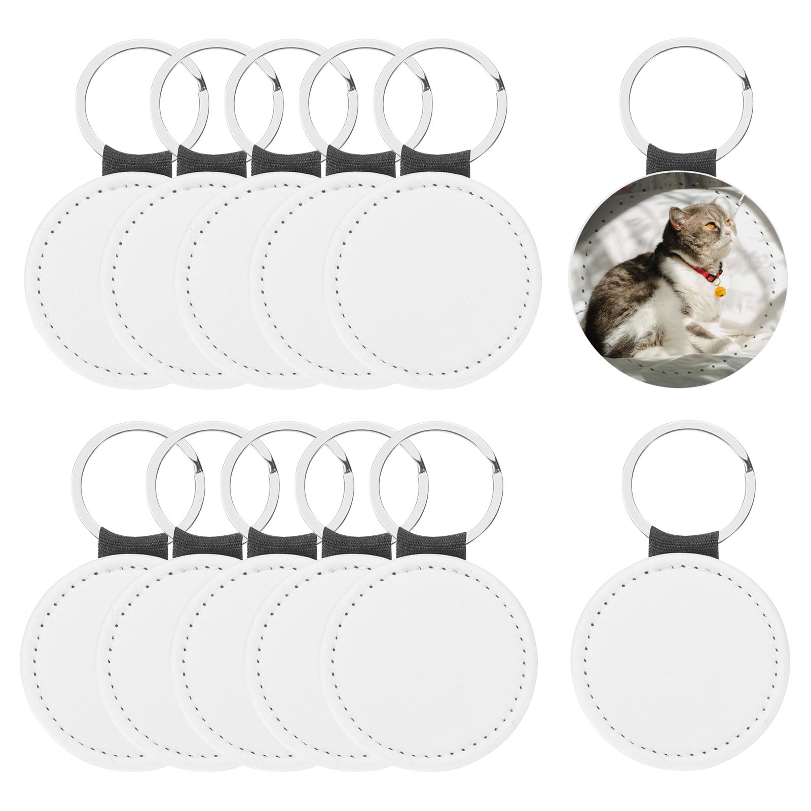 Porte-clés vierges par sublimation PATIKIL lot de 12 pour cadeaux personnalisés
