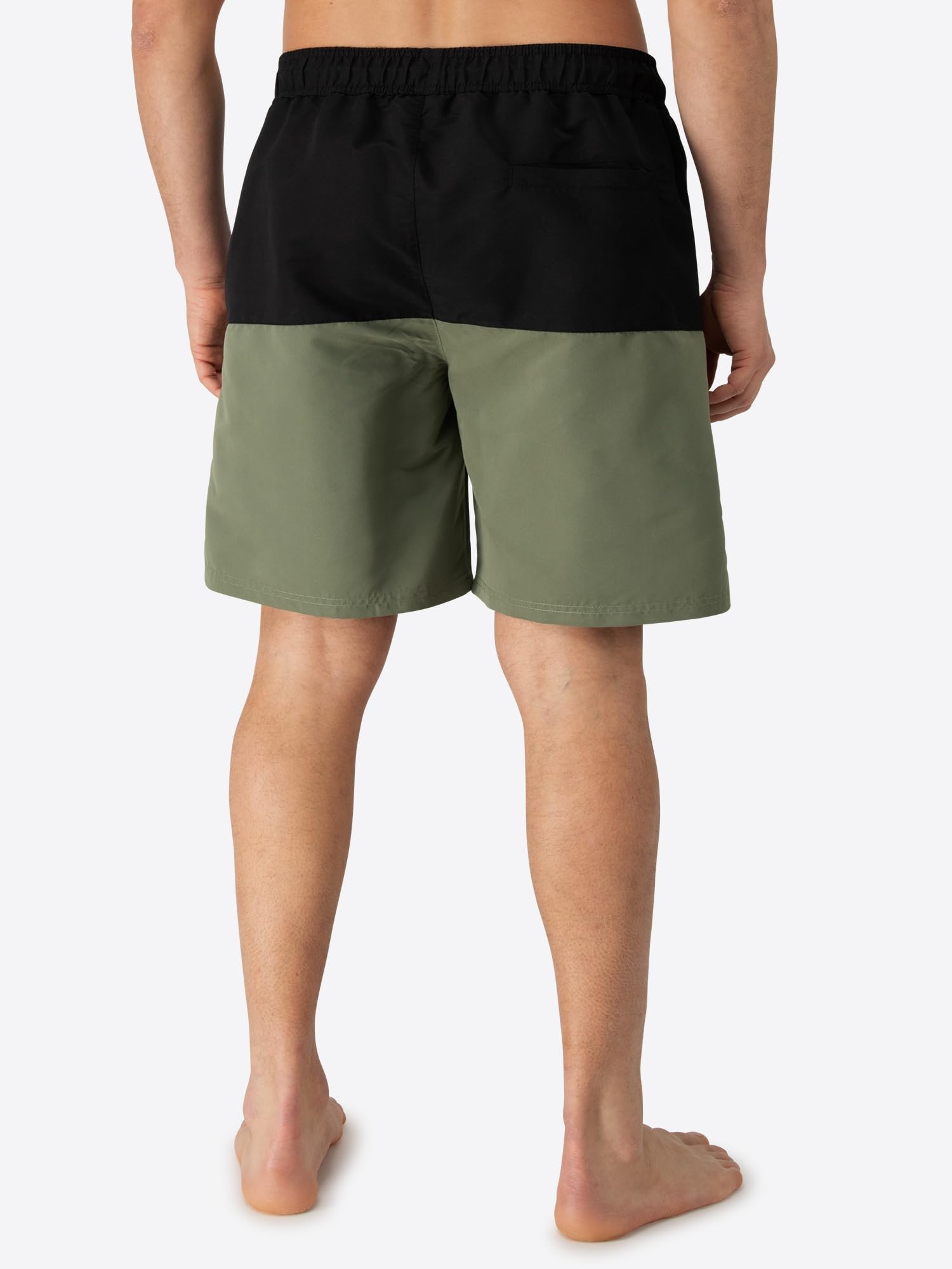 Lonsdale London HAYLING Hombre Pantalones Cortos Aceituna/Negro 100% poliéster