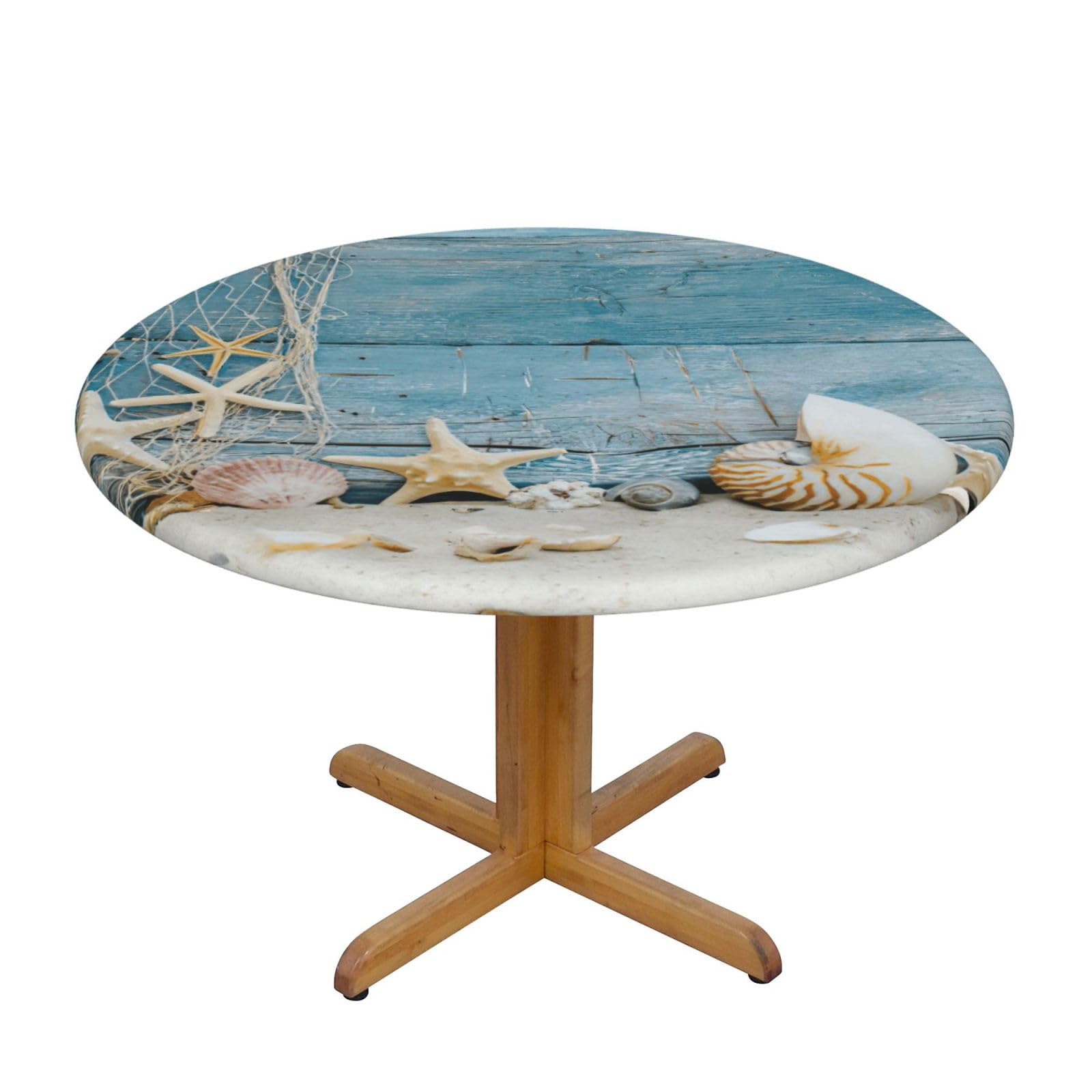 Nappe ronde imperméable et résistante aux taches pour table de fête et mariage