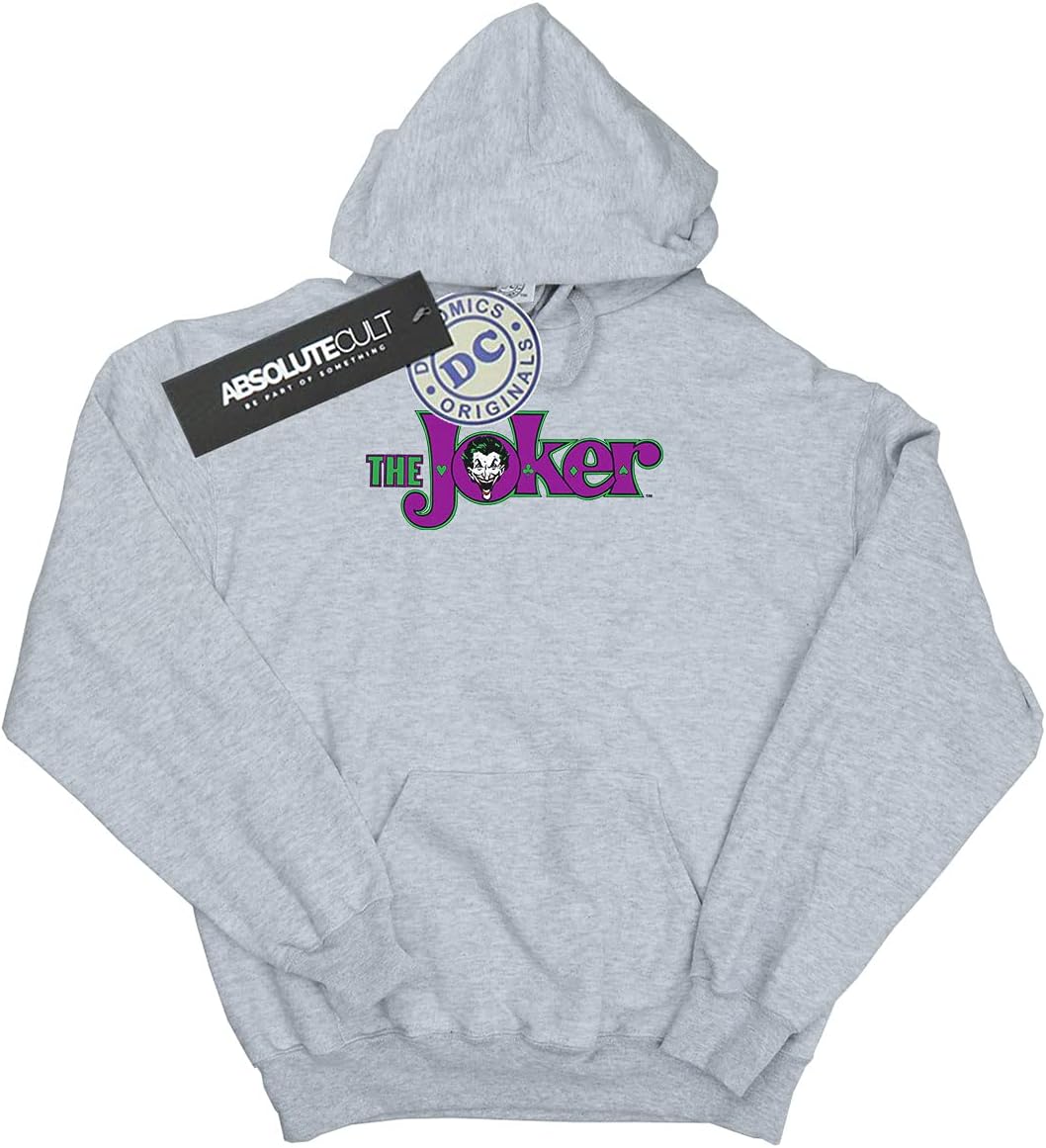 DC Comics Men's The Joker Text Logo Hoodie, Gift For Fans