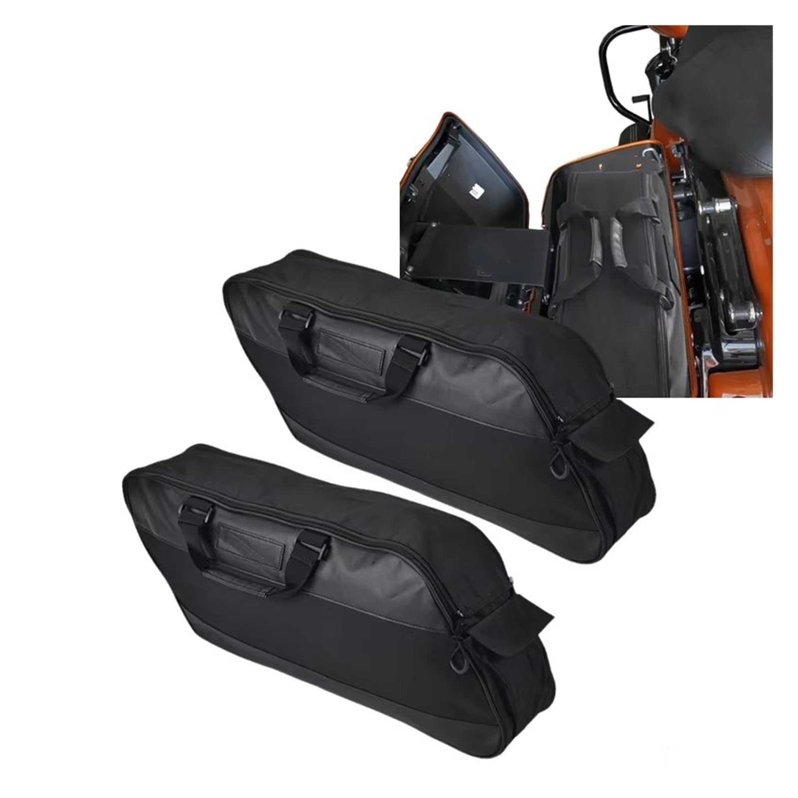 Borsa Laterale Per Moto Per Electra Glide Classic (EFI) - FLHTC Borsa Sella Per Moto Nera Per Portapacchi Morbida(1 PCS)