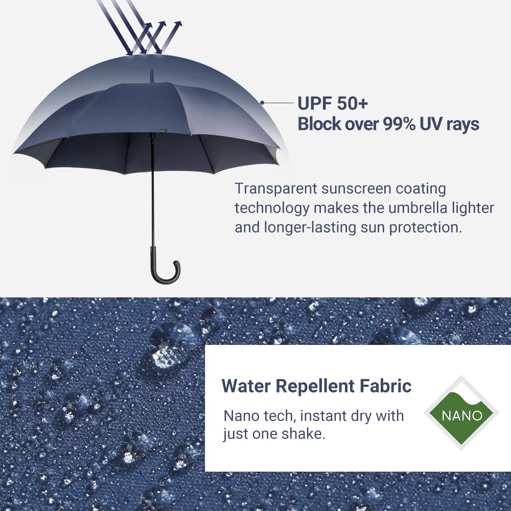 Paraguas Para Hombre - Gran paraguas resistente al viento - Apertura Automática - Superimpermeable - Resistente a los Tifones - Protección Contra la Lluvia para la Temporada de Lluvias