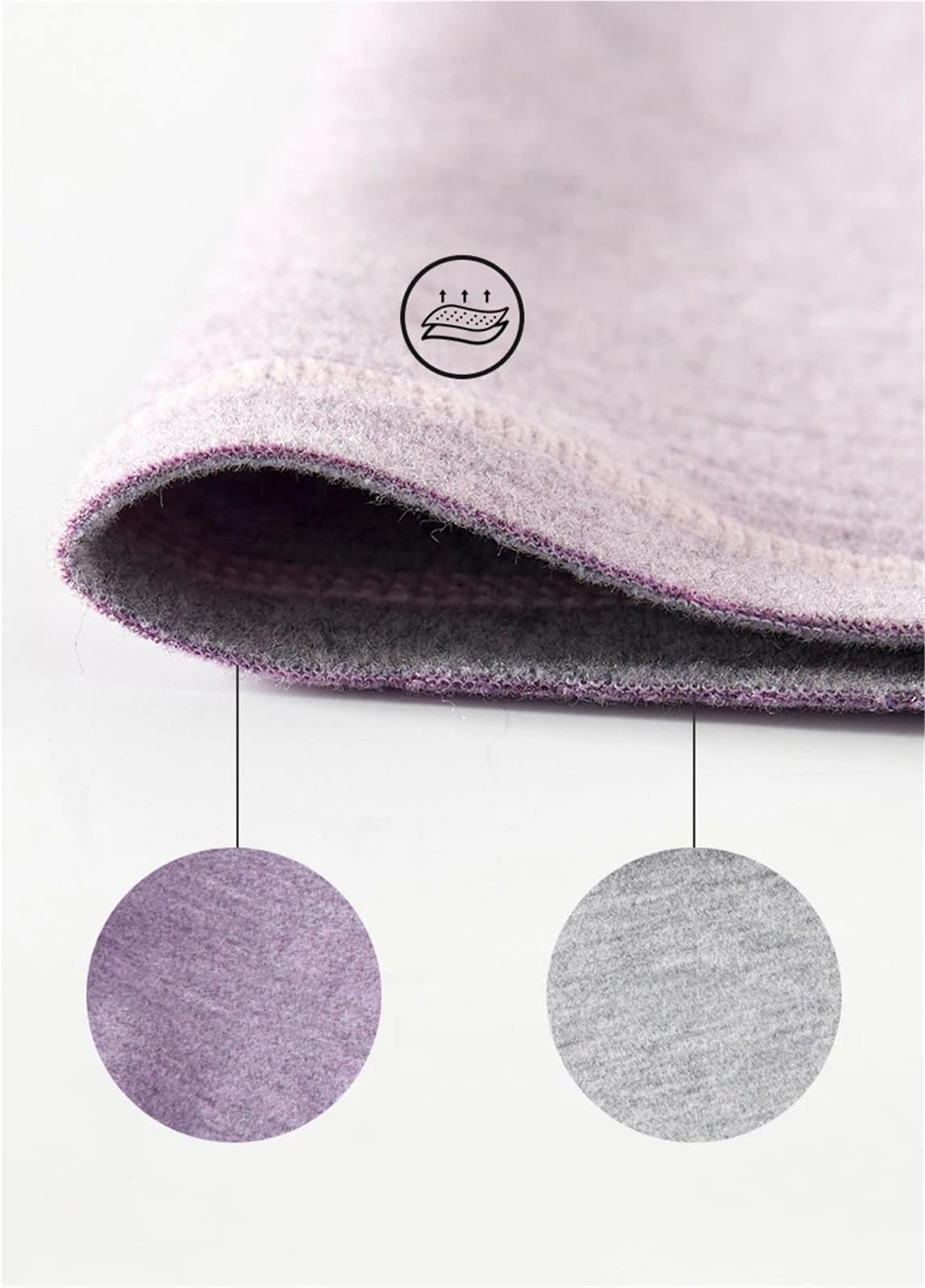 Otoño e Invierno, Ropa Interior térmica de Lana Oveja for Mujer, cálida con Cuello, sin Costuras for, Conjunto lencería para Esquí,Moto