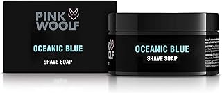 Shaving Soap Bar for Men, OCEANIC BLUE, Contains Shea Butter, Moisturize Skin and Gives Traditional Shaving Experience, Fresh Fragrance, All Skin Types -1.76oz (Pack Of 1)