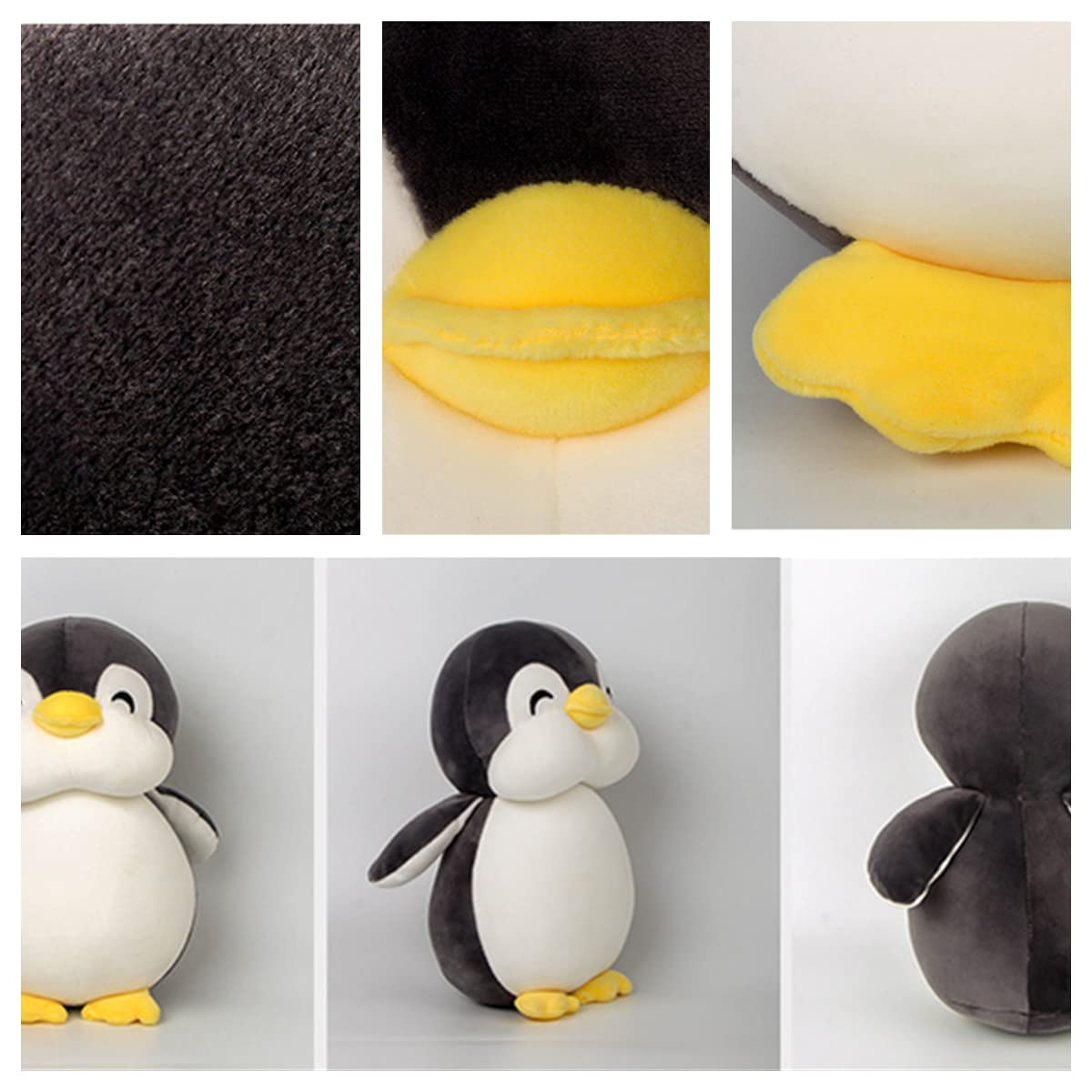 JPORSHU Plushies Penguin Stuffed Animal Toys,Soft Penguin Stuffed Animal Hugging Pillow Toy Gifts for Birthday,for Girls Boys Valentines Day Gifts Throw Pillow (Gray) - Image 3
