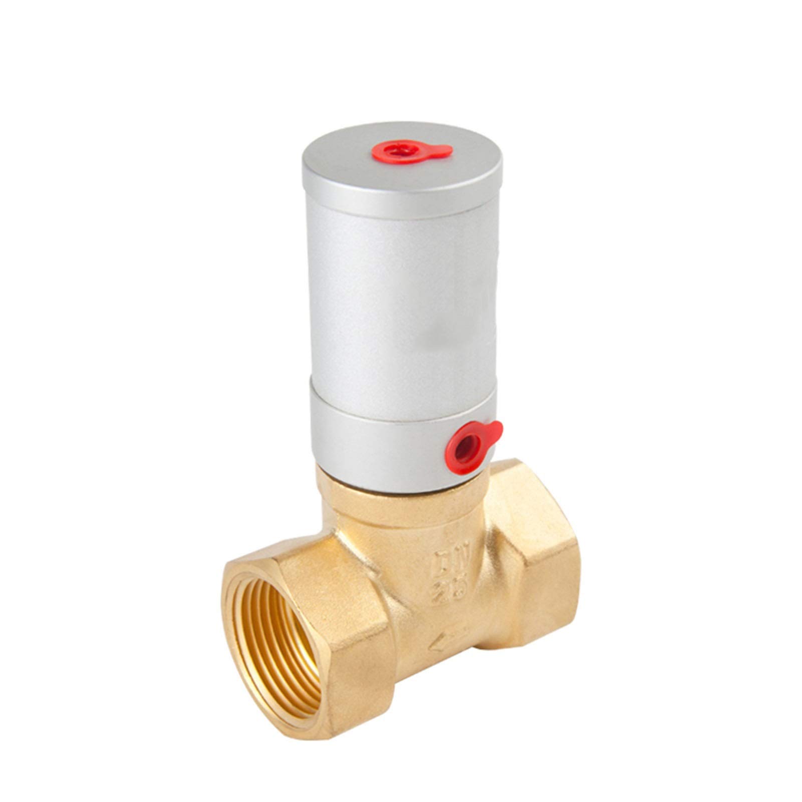 Válvula Solenoide de Cilindro de Aire de Control de Aire DN15/20/25/35/40/50 válvulas de Corte de Gas de Aire de Aceite de Agua neumáticas Normalmente Cerradas(DN15)