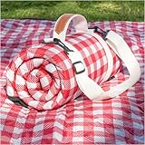 Genovega Waterproof Picnic Blanket Beach Outdoor Camping Mat Rug Extra Large Foldable Cute Big Travel Essential Accessories Gift Park Patio Lawn Garden Grass Ground Music Festival Must Have Checkered