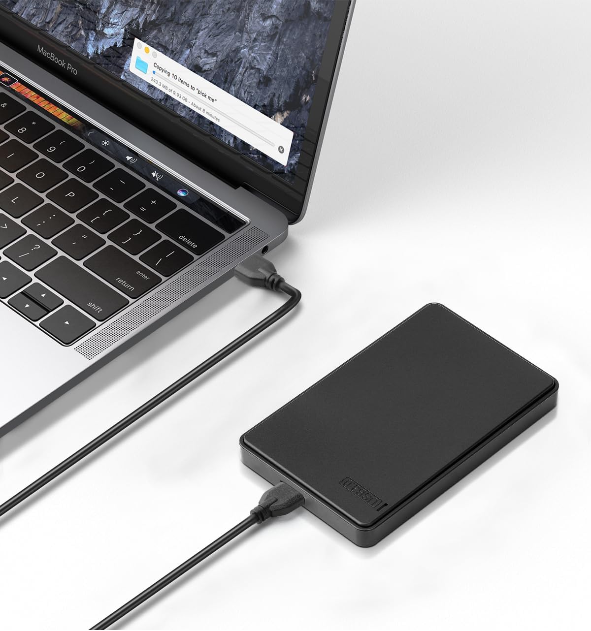 2.5" External Hard Drive Enclosure,5Gbps SATA to USB 3.0 Adapter Tool-Free External Hard Disk Case for 2.5 inch SATA HDD SSD 9.5mm 7mm，4TB Capacity