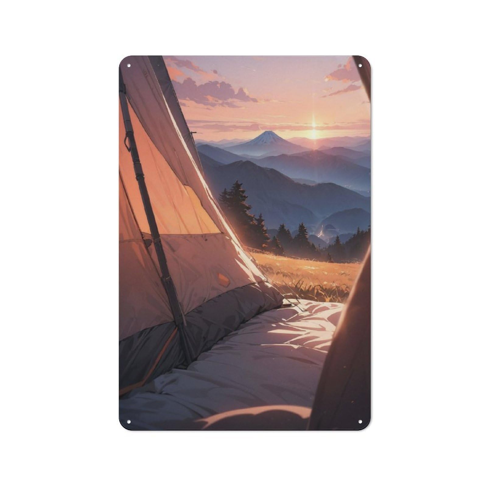 Nostalgic Decorative Tin Plaque 30x20cm Featuring Beautiful Sunset, Classic Pub Decor for Cafe, Pub, Workshop Or Home Bar