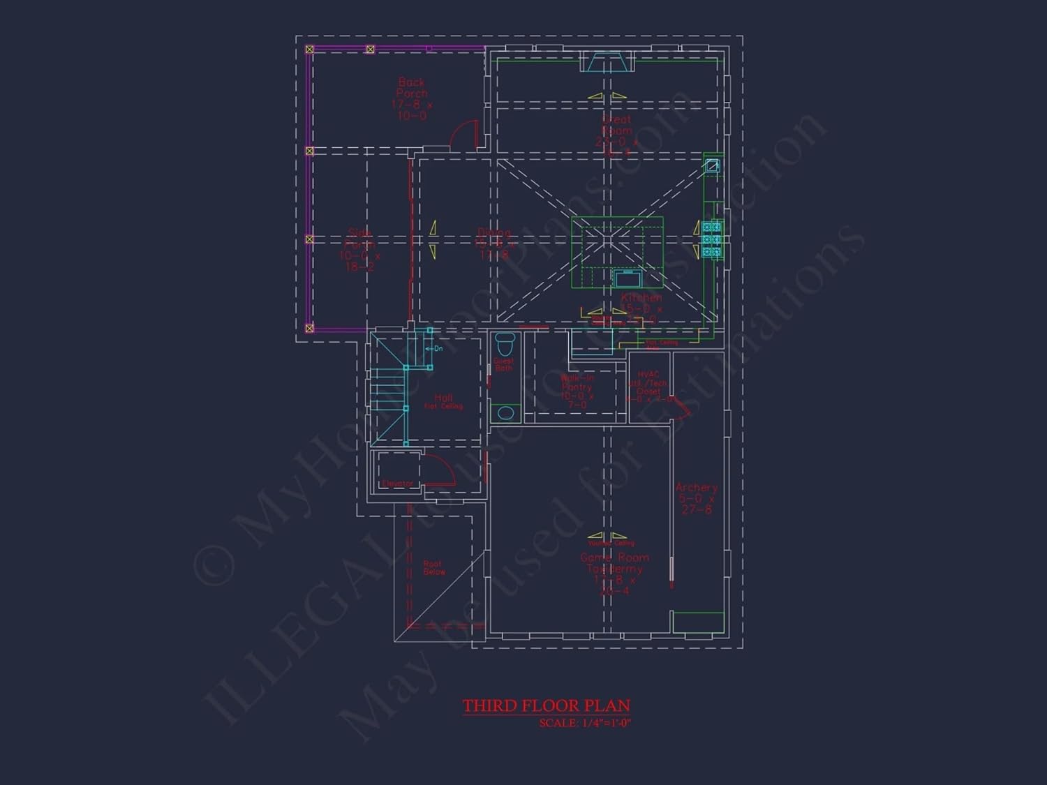 15-1665 HOUSE PLAN - Modern Beach House Blueprint with 3 Floors & Coastal Designs
