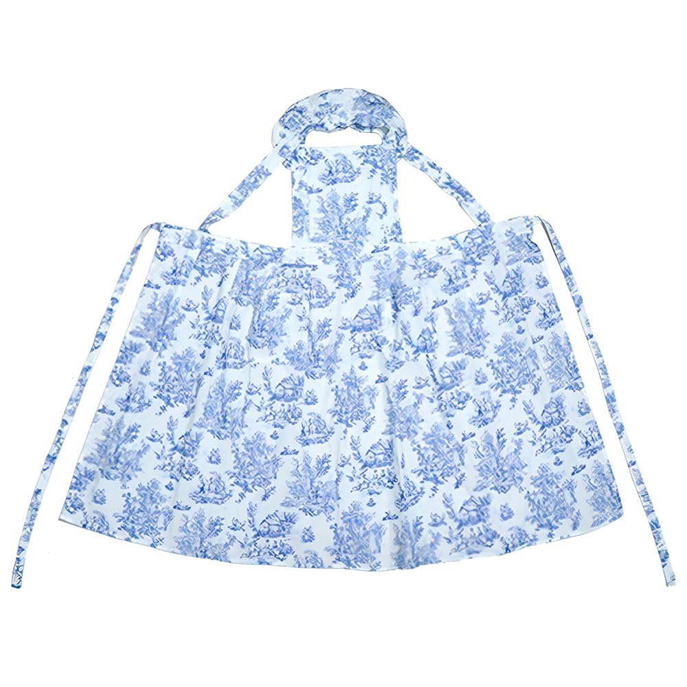 Tablier de cuisine rétro floral vintage avec poches pour femmes et filles