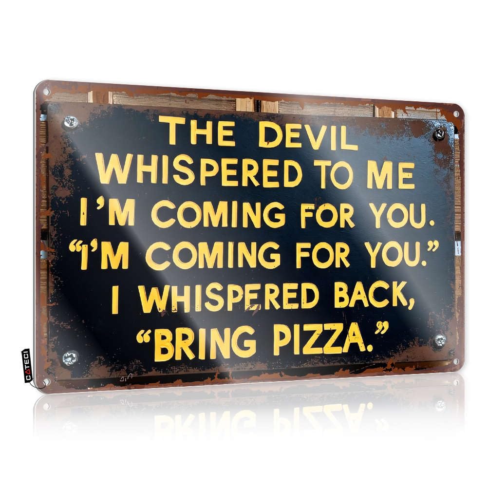 Tinsign Decor The Devil Whispered To Me. Tin Sign Tin Sign Funny Bar Sign Home Decor(30X40CM)