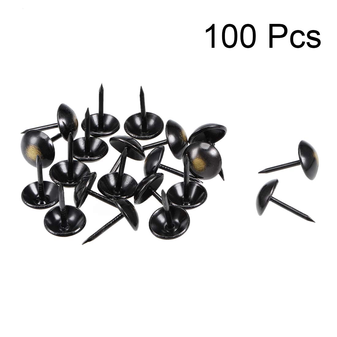 Uxcell 50 Pcs Upholstery Tacks - 11mm Head Silver Round Thumb Push Pins For Furniture & DIY - View #8
