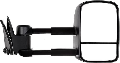 Miniatura 9 de cciyu Espejos de automóvil izquierdo y derecho, manualmente, telescópicos, de repuesto para Chevy GMC Suburban Tahoe Yukon Truck Remolque con