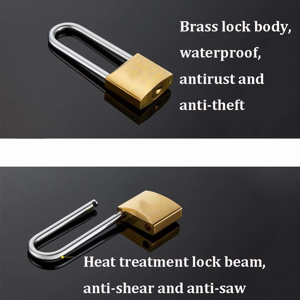 Keyed Padlocks with 3 Padlocks with The Same Key, Waterproof, Rust-Proof and Anti-Theft Security Lock, The Width of The Lock Body is 25mm32mm38mm50mm (Size : 50x126mm)