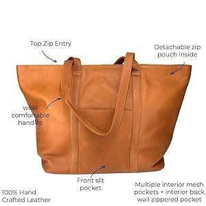 Amazon.com: Latico Leathers Urban Leather Tote Bag for Women