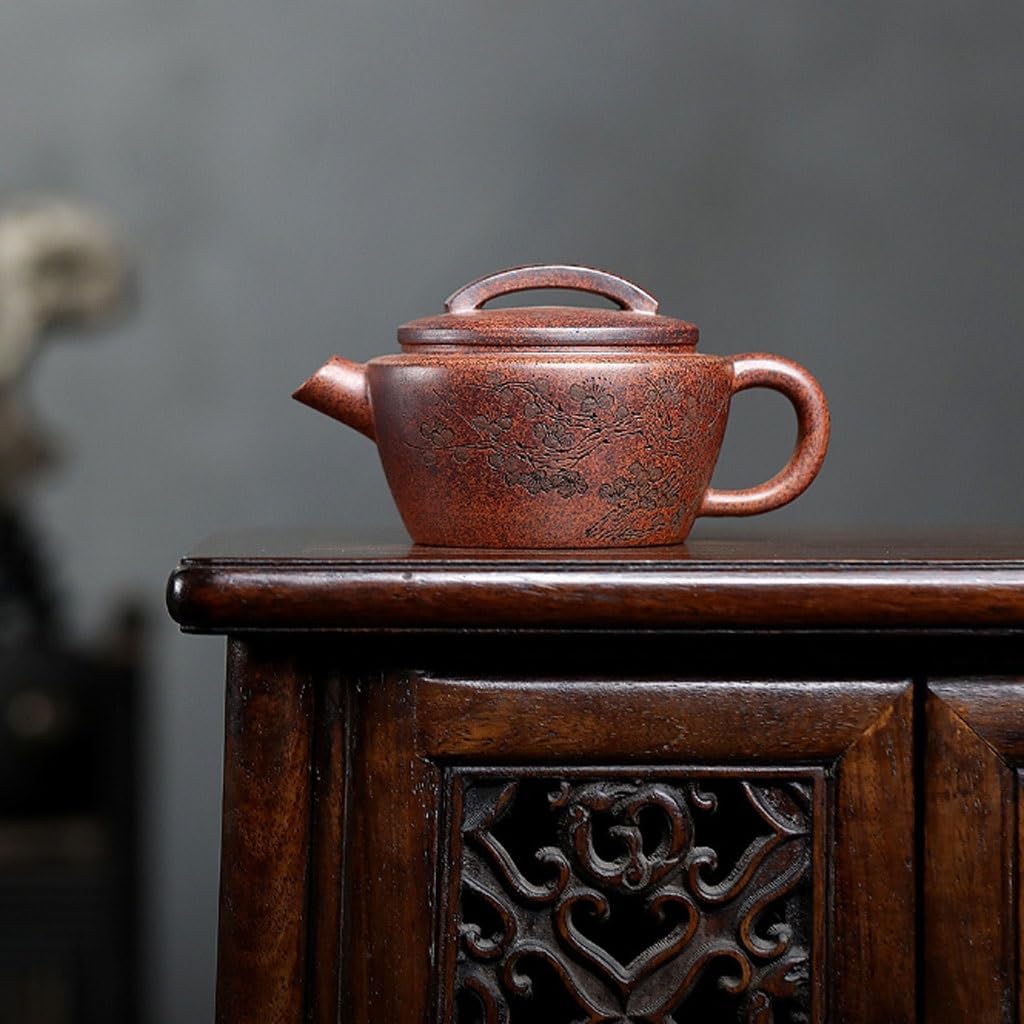 Bouilloire à Thé Infuseur À Thé En Argile Violette, Minerai D'origine, Théière Sculptée La Main, Cuite Au Bois Haute Température Infuseur à Thé