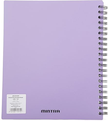 Vista 22 de Mintra Office Planificador semanal/mensual sin fecha (carta, hielo ártico)