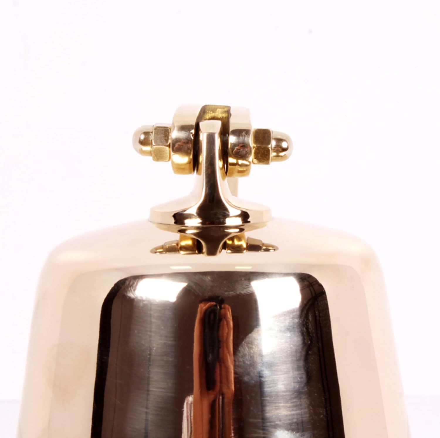 8 Inch Solid Brass Ship Bell – Polished Nautical Jumbo Marine Decor