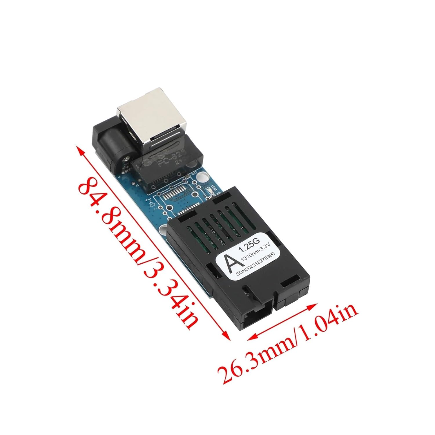 1Pair Mini Gigabit Fiber Optical Media Converter 10/100/1000Mbps Single Mode 3Km UPC SC-Port