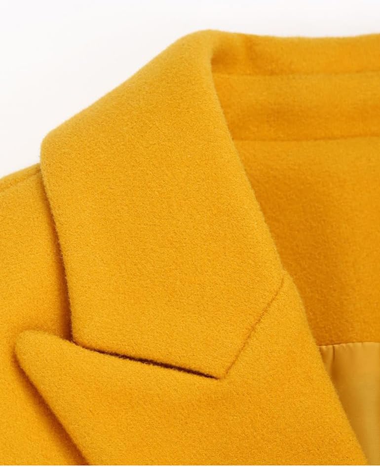 Mywinway Wool Coats for Women Fall Winter Double Breasted Peacoat Long Jackets Midi Trendy Work Office Trench Coat - Image 6