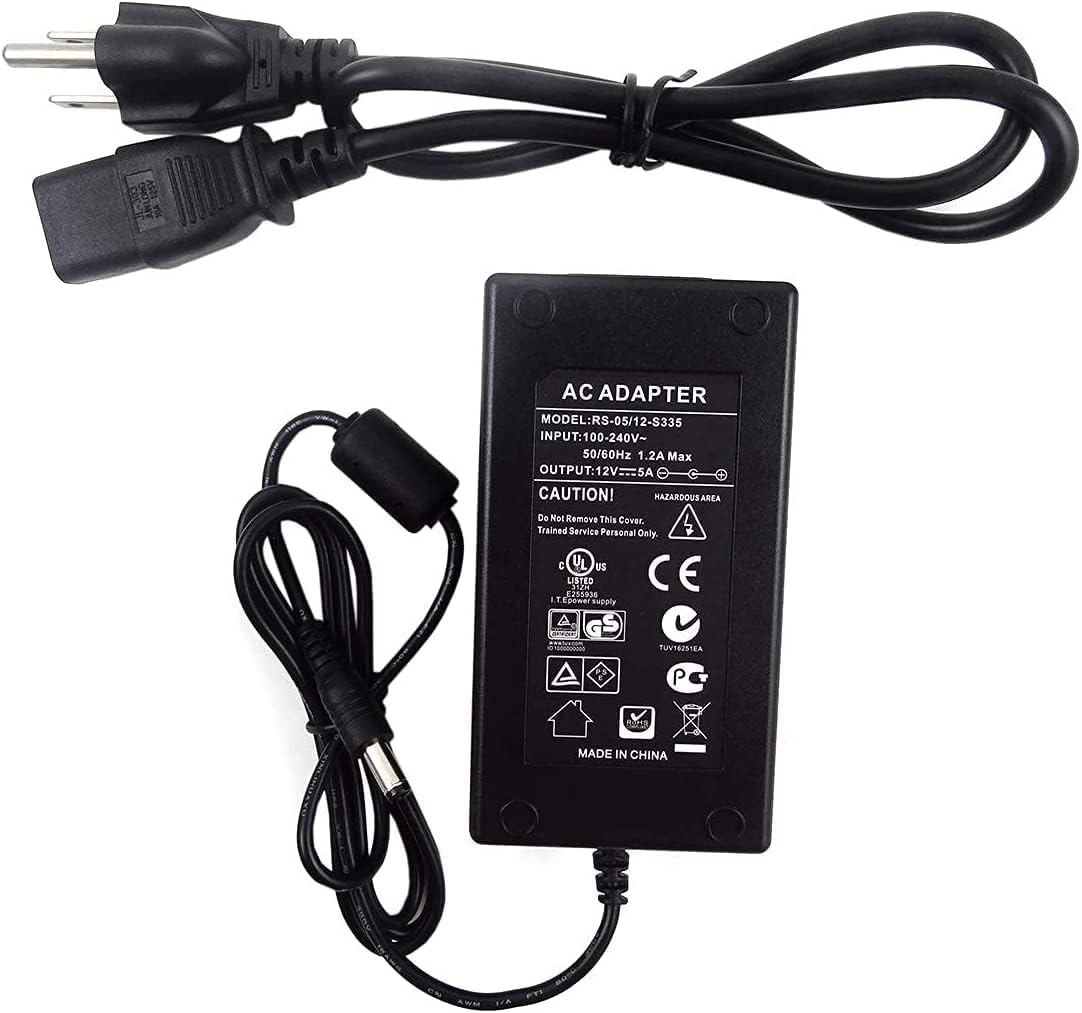 Buy TIGERSECU Security Camera Power Adapter with 9Way Power Splitter, 12V 5A 100V240V Power