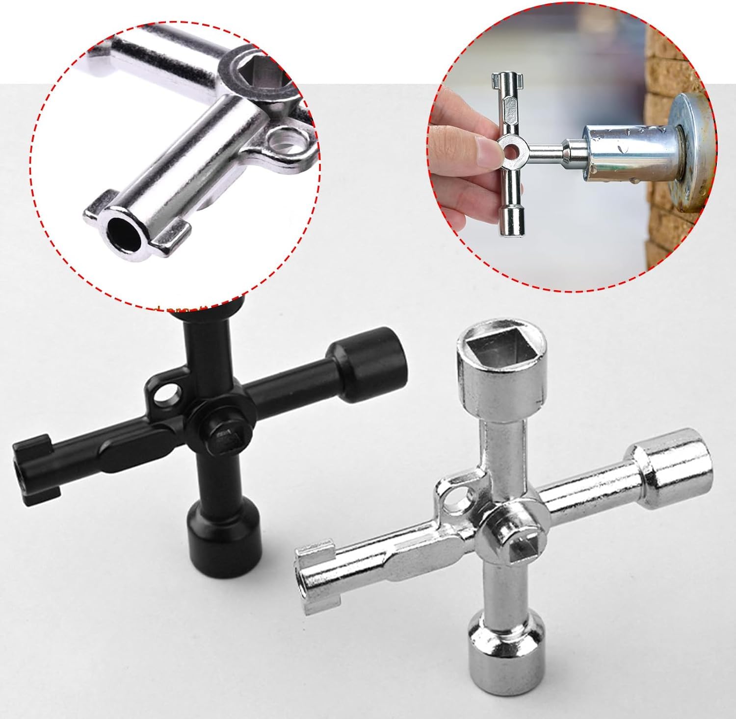 4-Wege-ultifunktionsschlüssel,Universeller Schaltschrankschlüssel,ultifunktionale Cross Key