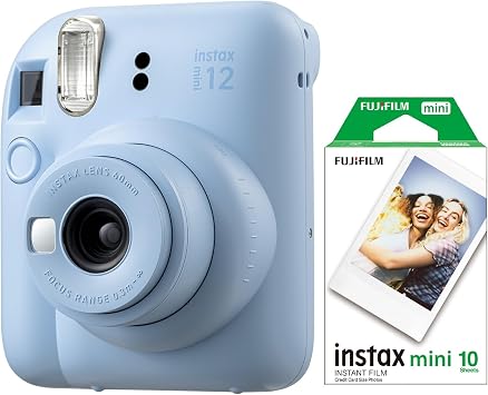 Instax mini 12 Blue Cameras and 10 mini Movies
