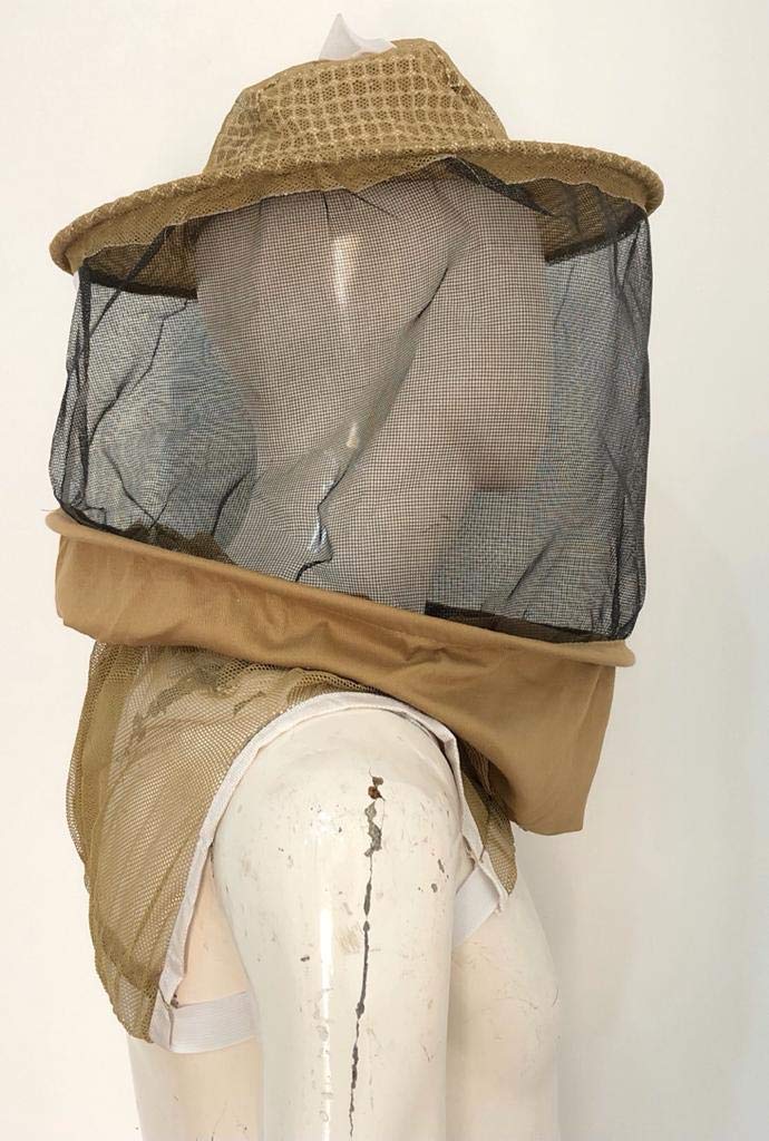 Clothes N Leather Gear Three Layer Ventilated Beekeeping Veil in Round (Khaki, 3 Layer HAT)