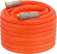 YAMATIC 5/8" x 75 ft Heavy Duty Garden Hose - Super Flexible, Kink-Free, 600 PSI Burst Proof, Leak-Proof Brass Swivel Fittings