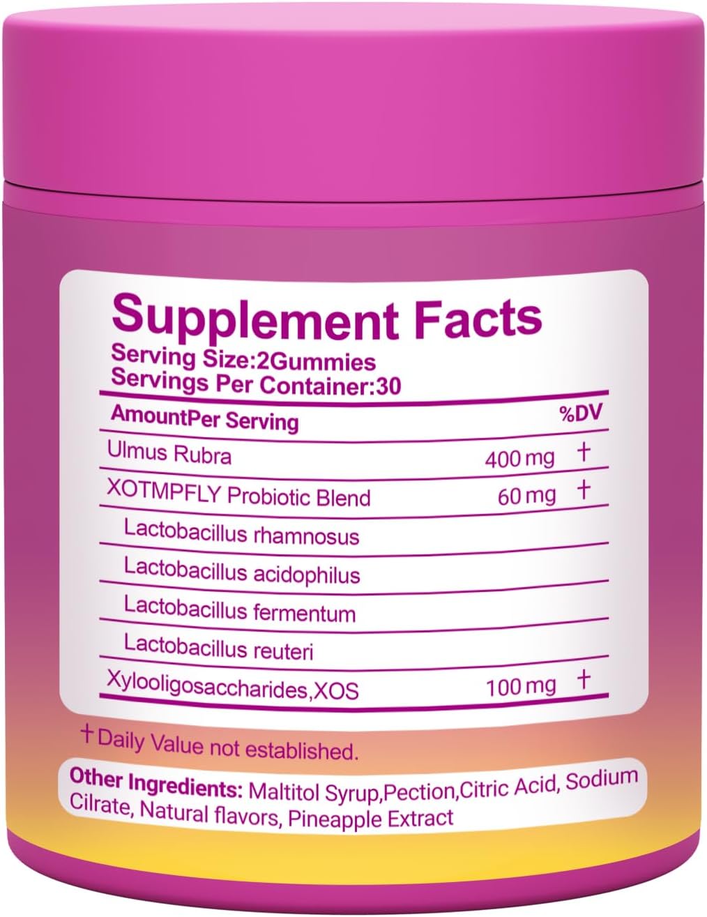 Her Juicy Feminine Probiotics Gummies for Women, with Slippery Elm, Supports pH Balance, Gut Health & Immune System, Vegan, Gluten Free, Pineapple Flavor, 60 Count - Image 7