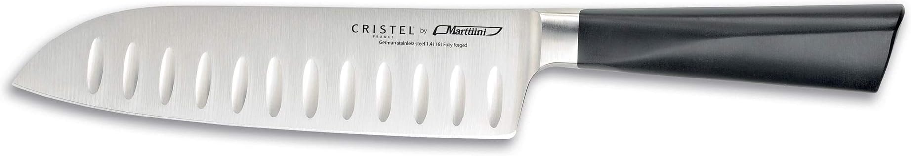 كريستيل ، سكين سانتوكو من الفولاذ المقاوم للصدأ 1.4116 ، متوازن تمامًا ، X Marttiini ، 7".
