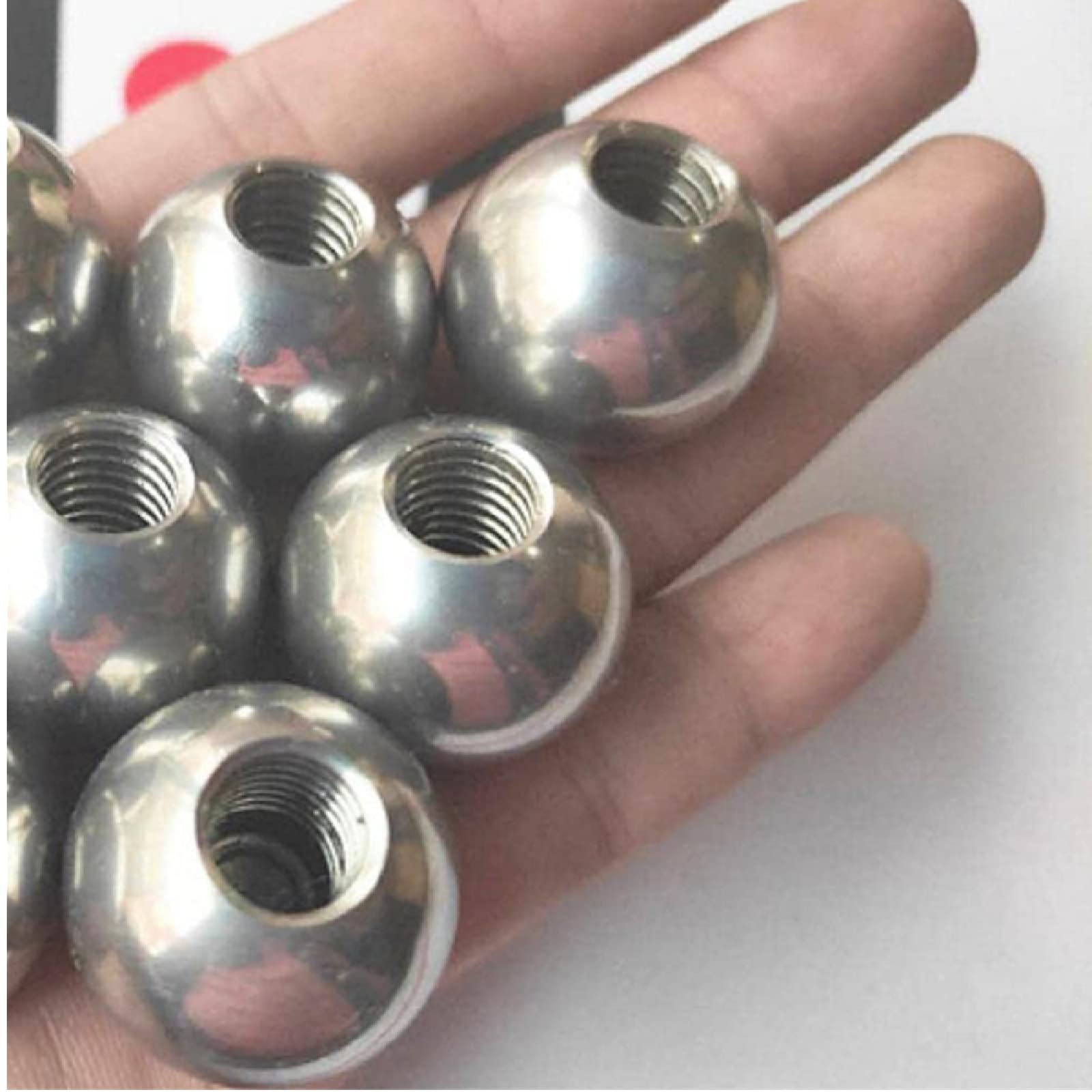 bolas de reemplazo perforadas de acero inoxidable, Bola roscada de acero inoxidable, bola profunda con media rosca, bola con medio orificio roscado M6, distancia de rosca de 1 mm-28 mm x M6 * 1 pieza