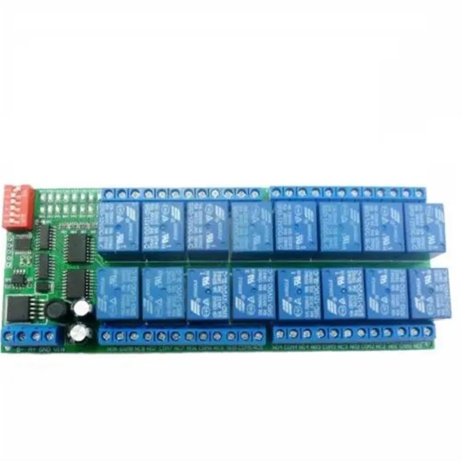 Relais RS485 Modbus RTU 16Ch DC12V télécommande commutation bus PLC domotique