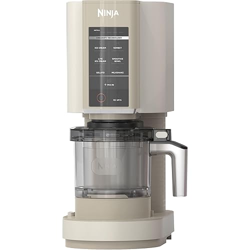 Ninja CREAMi Ice Cream Maker for Gelato, Mix-ins, Milkshakes, Sorbet, Smoothie Bowls, 7 One-Touch Programs, with (2) Pint Containers & Lids, Compact Size, Perfect for Kids, Coffee Cream, NC301SD
