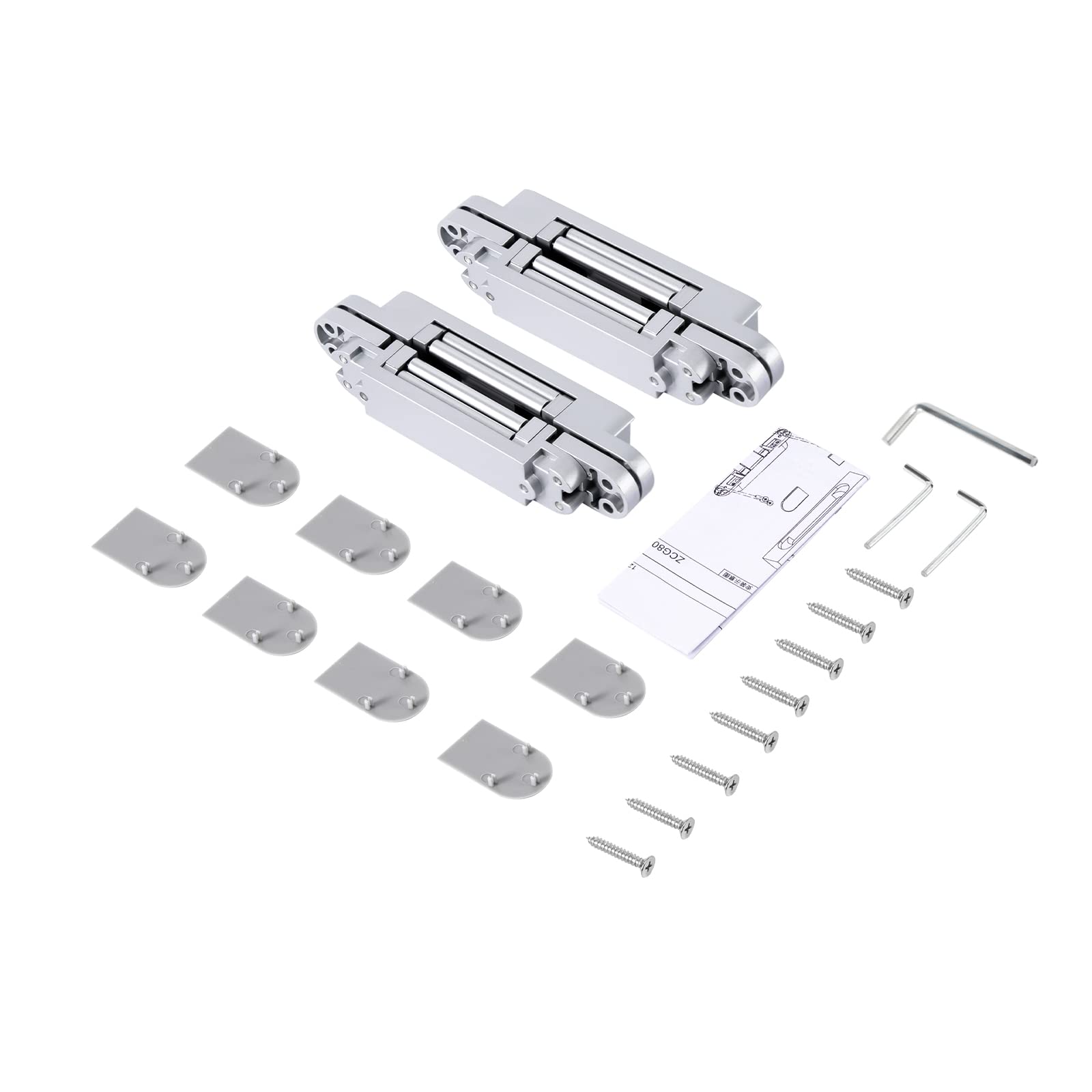 POIOKLJRE Hidden Door Hinges Invisible 180 Degree Swing Hinge for Bedrooms