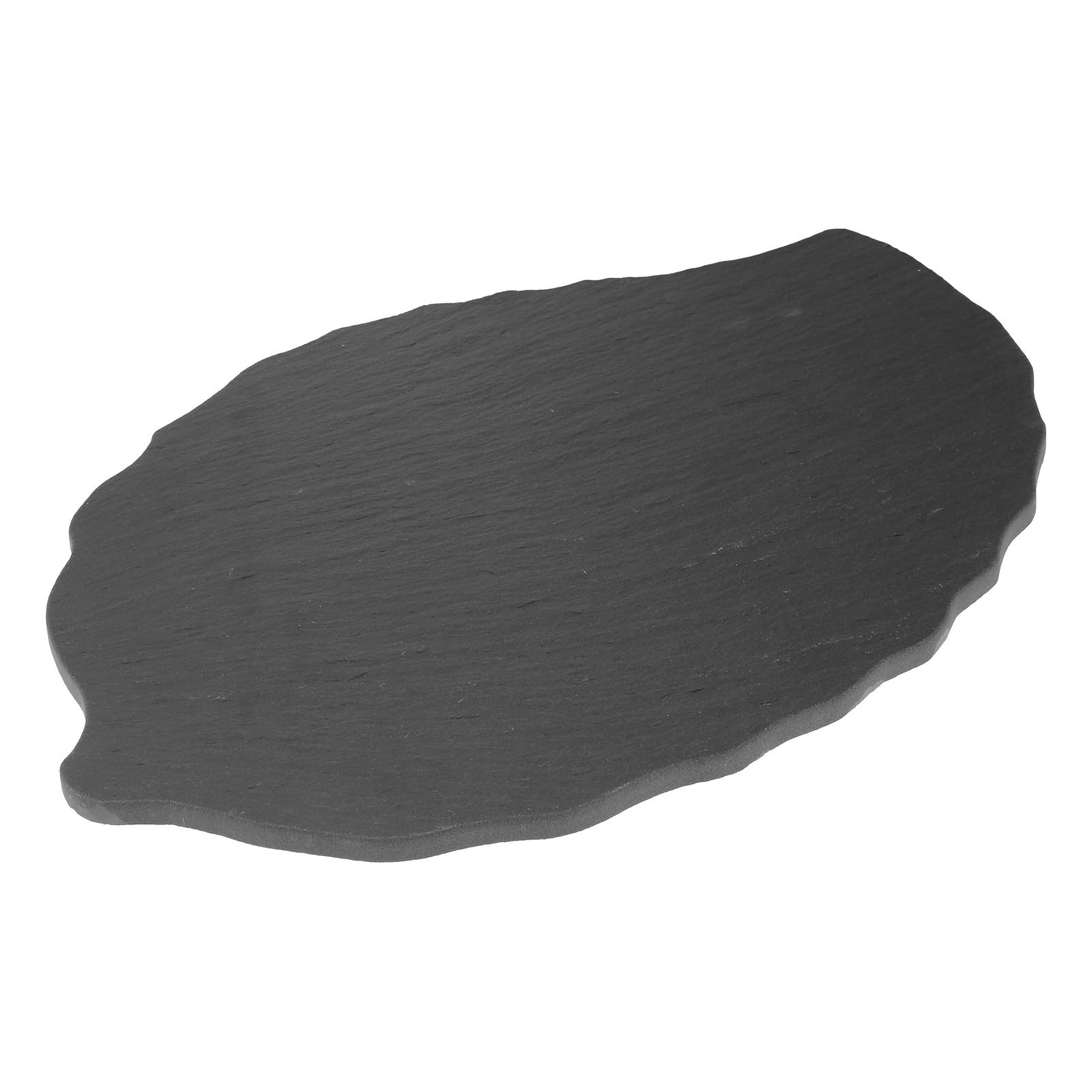 Piatto da Portata per Bistecca in Scisto Nero 30X20 CM a Forma di Foglia Vassoio Multiuso per Sushi e Dessert Stoviglie per Ristorazione Domestica e Professionale
