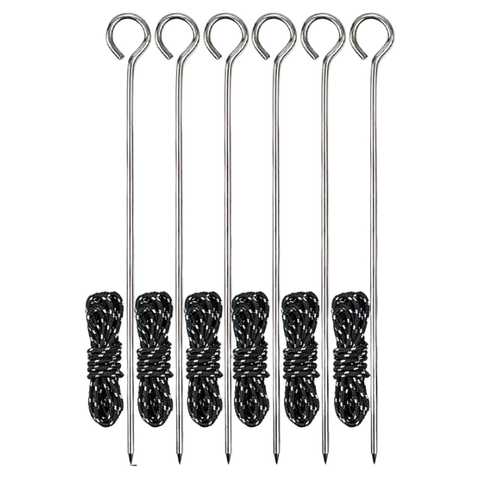 Kit Pali Tenda Campeggio - 8 Picchetti 40cm + Martello + Custodia - Foto 2
