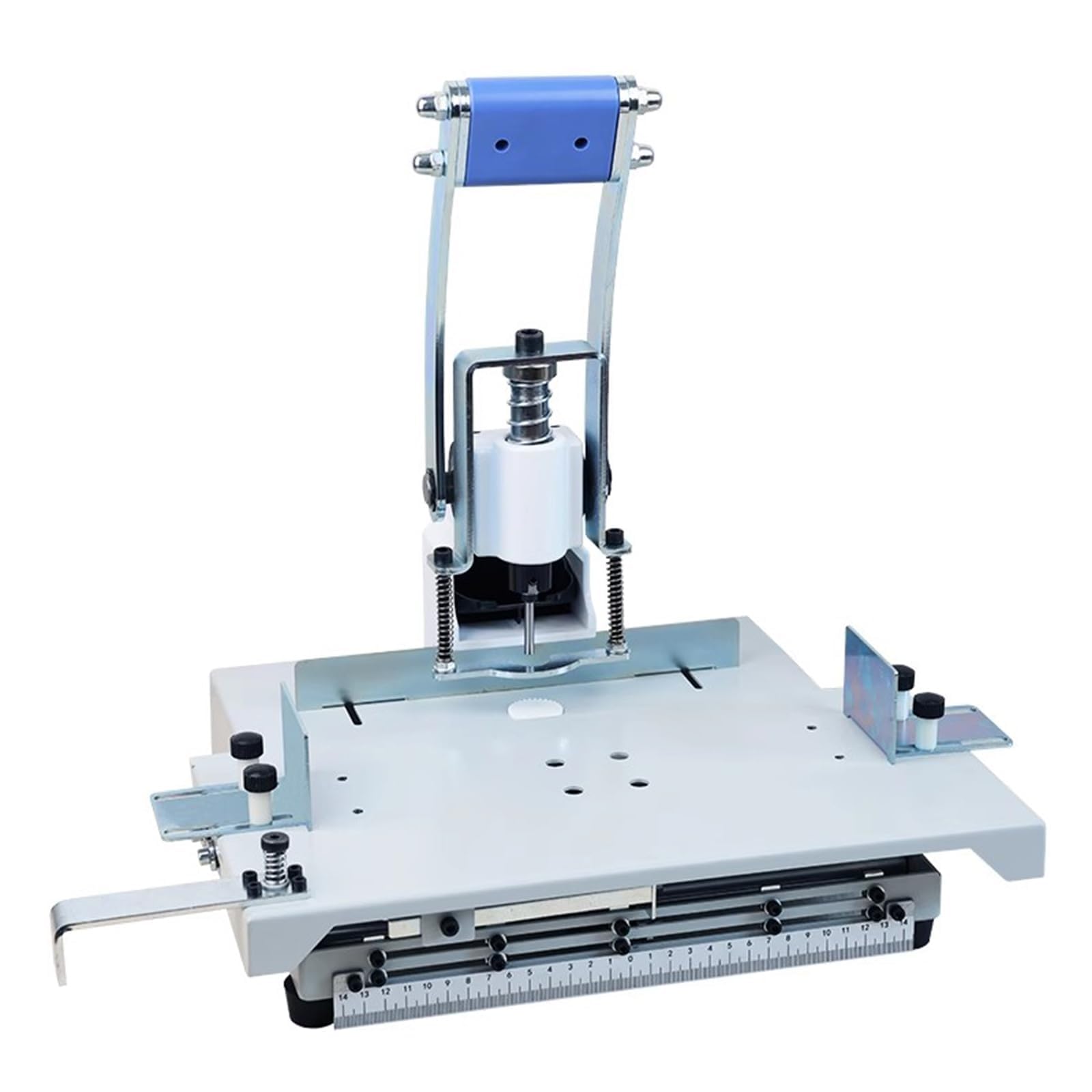 Perforatrice per Carta, Perforatrice Manuale a Foro Singolo con Piattaforma Mobile A4, Spessore di Perforazione 30 Mm E 5 Punte (3/5/7/8/10 Mm), per Carta, Etichette, Rilegatura di Segnalibri