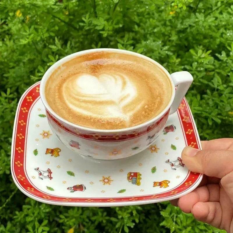 Weihnachtsteller-Set aus Keramik mit hoher Temperatur, Weihnachtsbaum, westlicher Speiseteller, schöne Kaffeetasse, Schüssel, reichhaltiges Sortiment