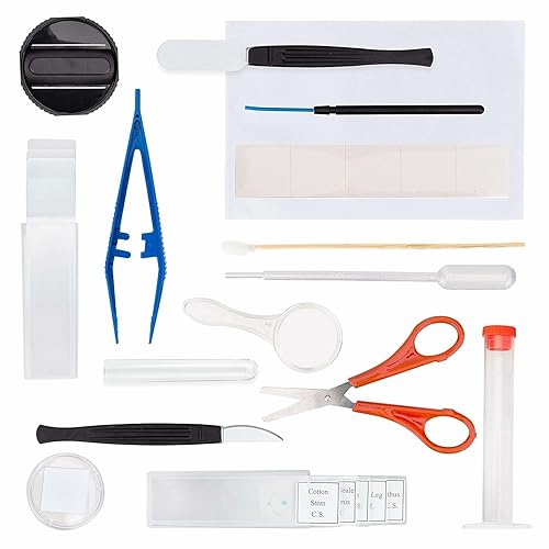 Miniatura 2 de IQCrew - Kit de preparación de portaobjetos de microscopio de 35 piezas, juego de herramientas y accesorios para microscopía - SP-15