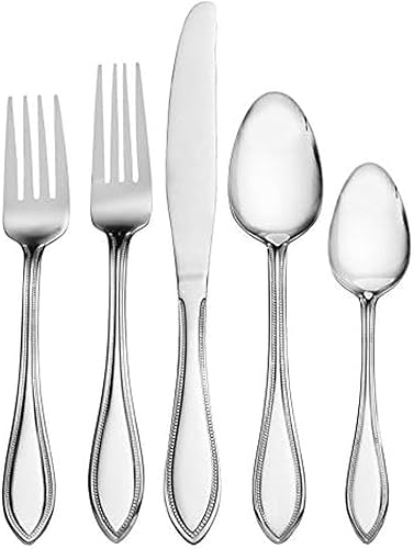 Miniatura 8 de Pfaltzgraff Vienna Everyday - Juego de cubiertos para 4, 20 piezas, acero inoxidable 18/0, juego de cubiertos Viena,Cuenta americana,Beckham,Bahía