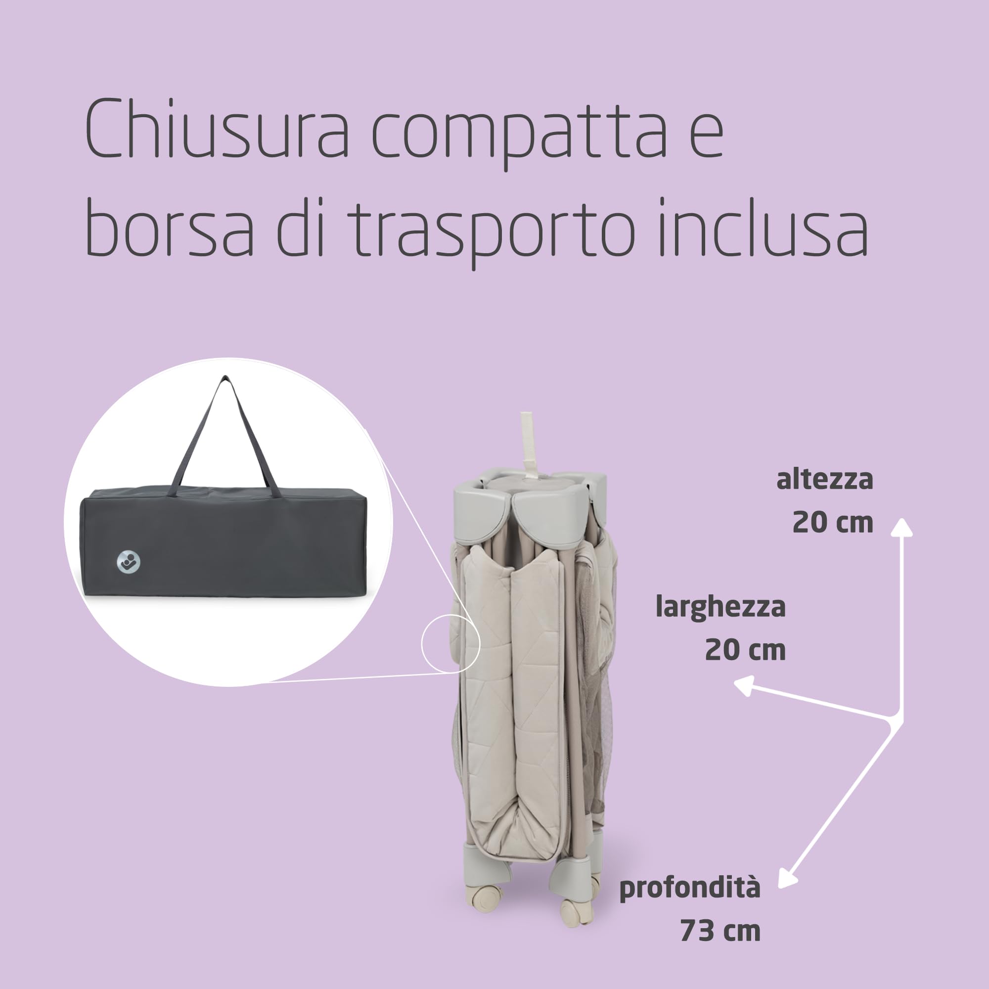Maxi-Cosi Merlin, 2 in 1 Culla da Campeggio Neonato & Area Giochi, 0-4 Anni, 0-18 kg, Lettino da Viaggio Bambini, Chiusura in 1 Secondo, Materasso 120x60 cm, Finestra Laterale, Elegance Beige