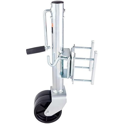 Miniatura 10 de VEVOR Gato de remolque, gato de remolque de barco de 35.3 pulgadas, gato de lengua de remolque atornillado, capacidad de peso de 1500 libras, con